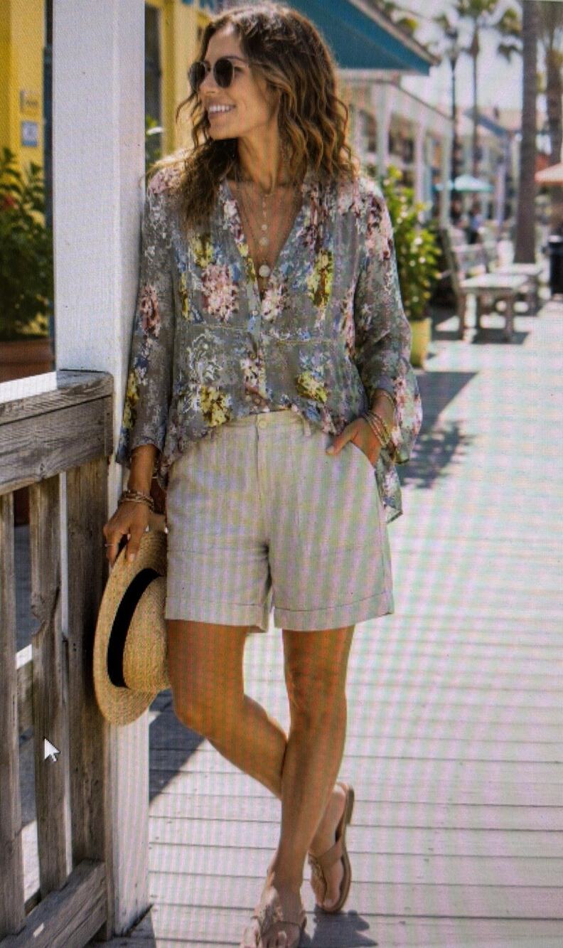 BKE boutique Women's medium Blouse Floral western Peasant Boho Top y2k festival